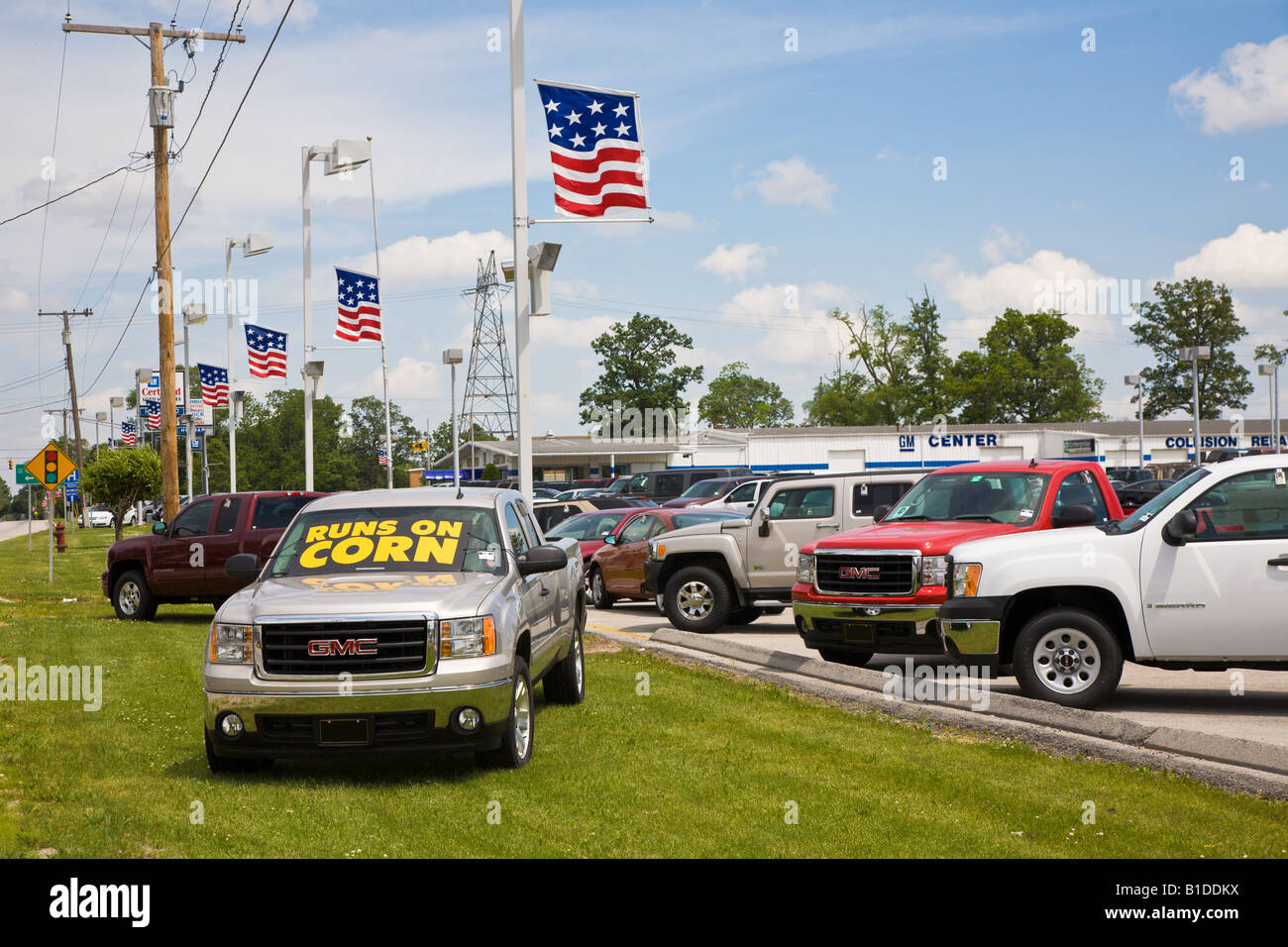 New vehicle advertising use of corn based ethanol alternative fuel