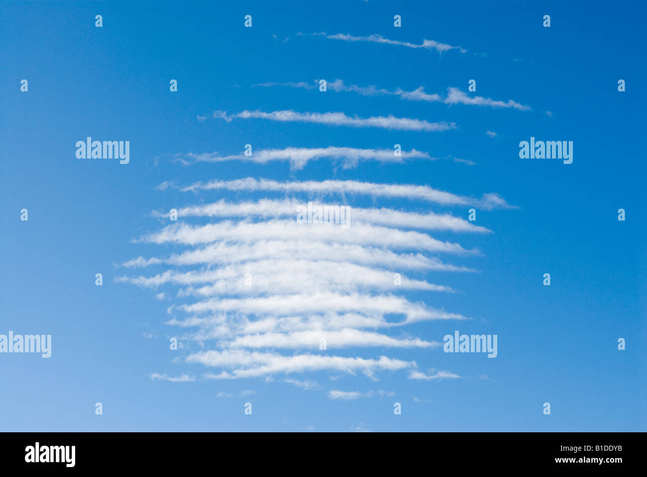 Cirrocumulus clouds ('Mackerel sky') Stock Photo