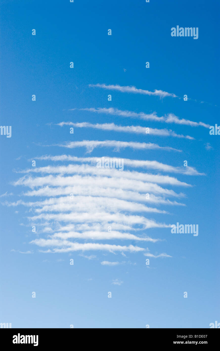 Cirrocumulus clouds ('Mackerel sky') Stock Photo