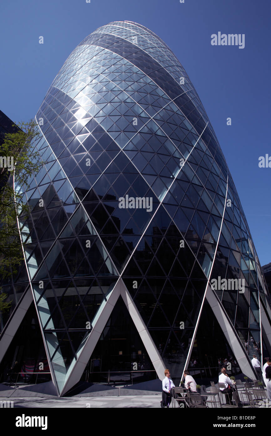 The Swiss Re Building, (The Gherkin) London, England Stock Photo