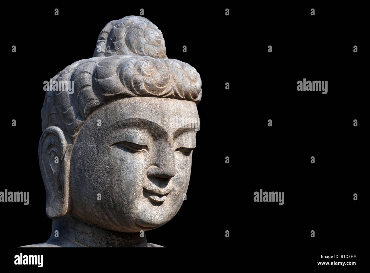 stone head of bodhisattva in Beijing,China Stock Photo