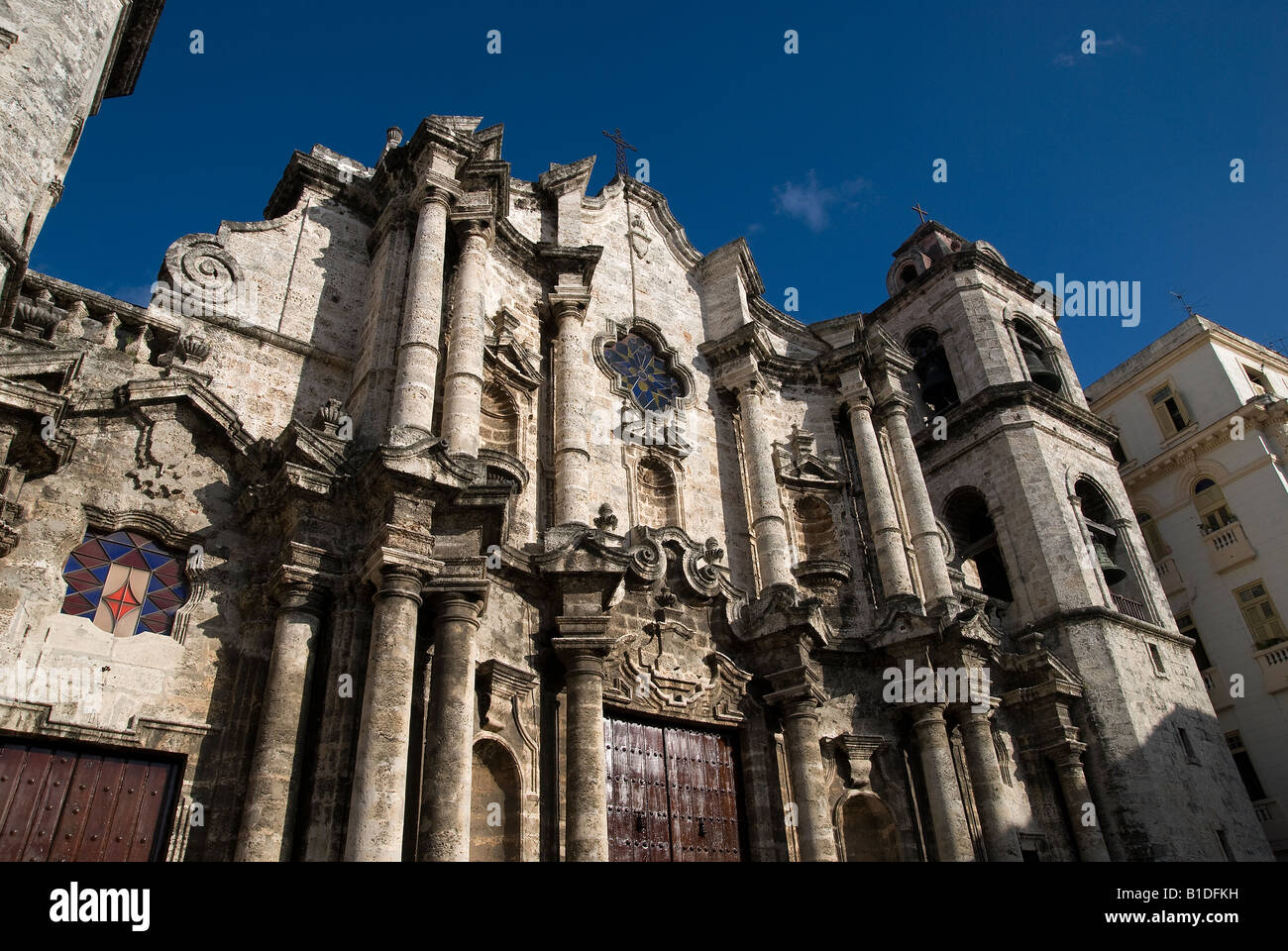 The  Cathedral on the Plaza de la Catedral, La Habana Vieja Stock Photo