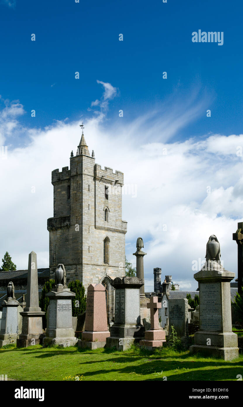 The Church of the Holy Rude, Stirling, Scotland, seen from the graveyard Stock Photo