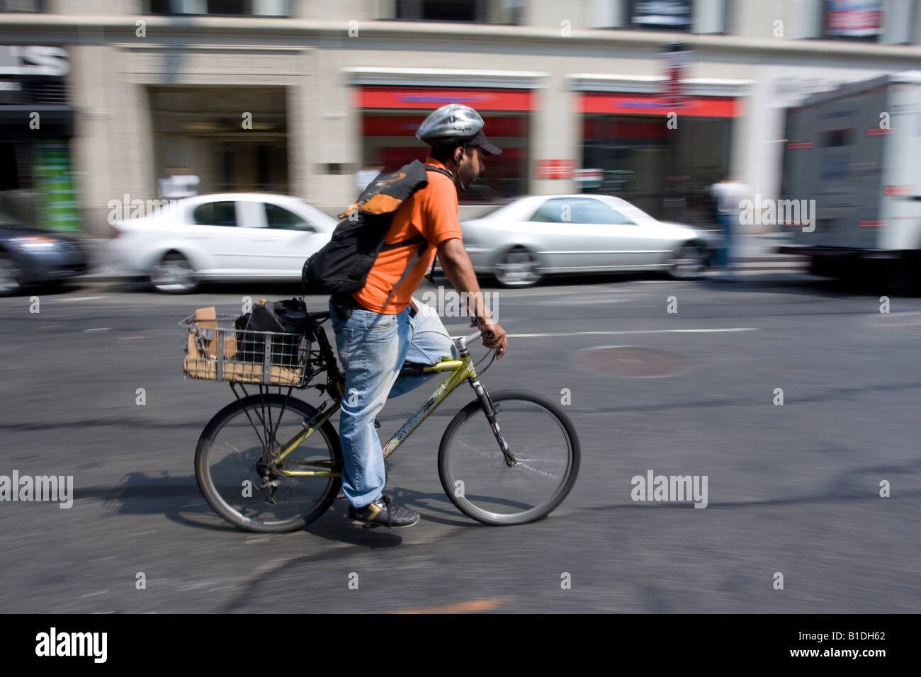 Messenger on a bike hires stock photography and images Alamy