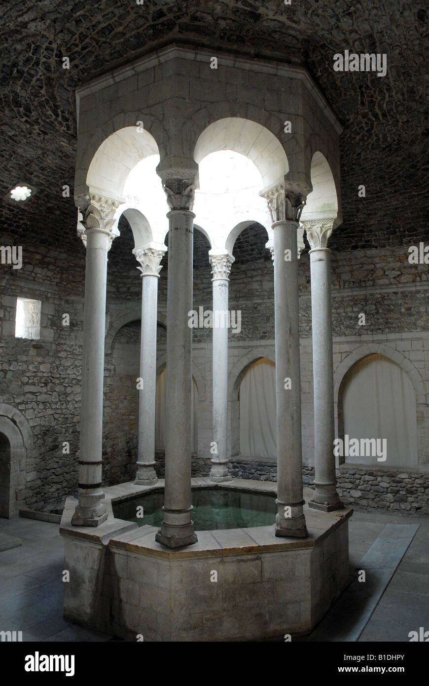 The Arab Baths at Girona Spain Europe Stock Photo