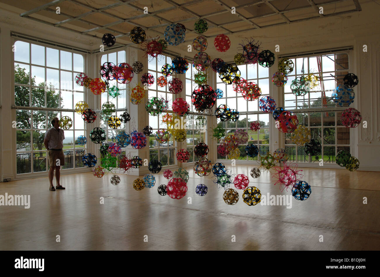 David Batchelor sculpture, Disco Mechanique' installed in the Metropole galleries, Folkestone Stock Photo