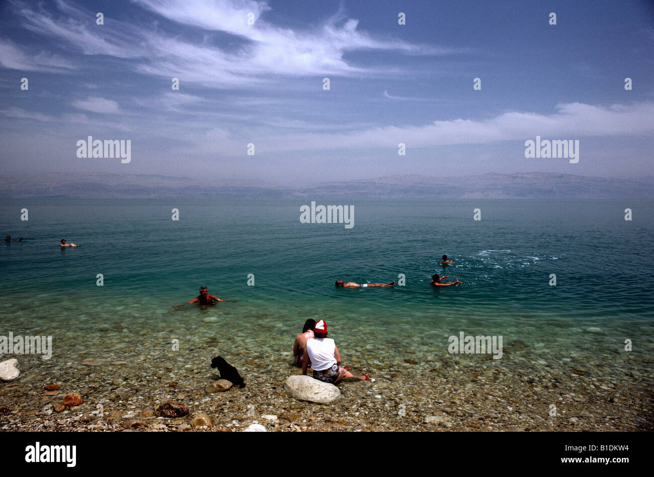 People bathe in the Dead Sea, Israel Stock Photo Alamy