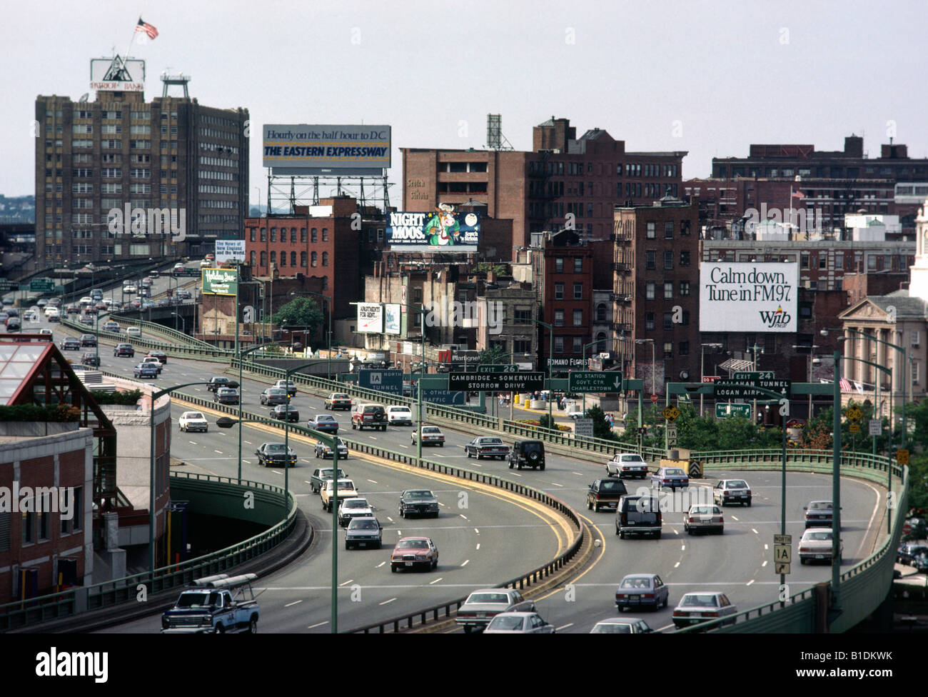 The old elevated highway through downtown Boston. It was replaced in