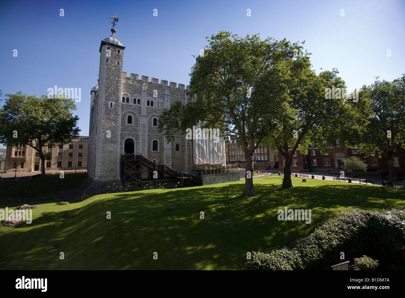 The "White Tower" of the "Tower of London", London, England, Britain, UK. Stock Photo