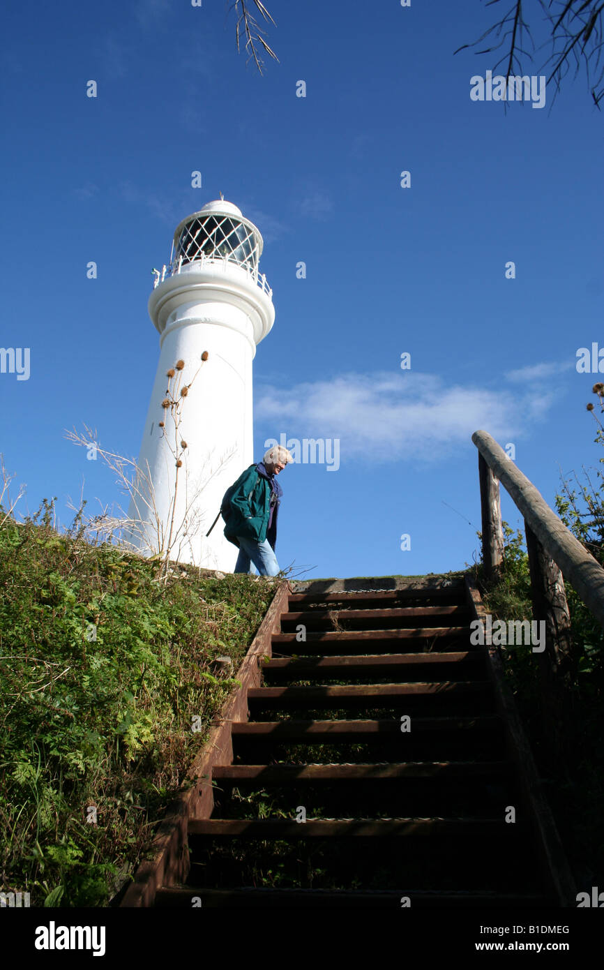 Walker Lighthouse at Flatholm Island Bristol Channel Stock Photo Alamy