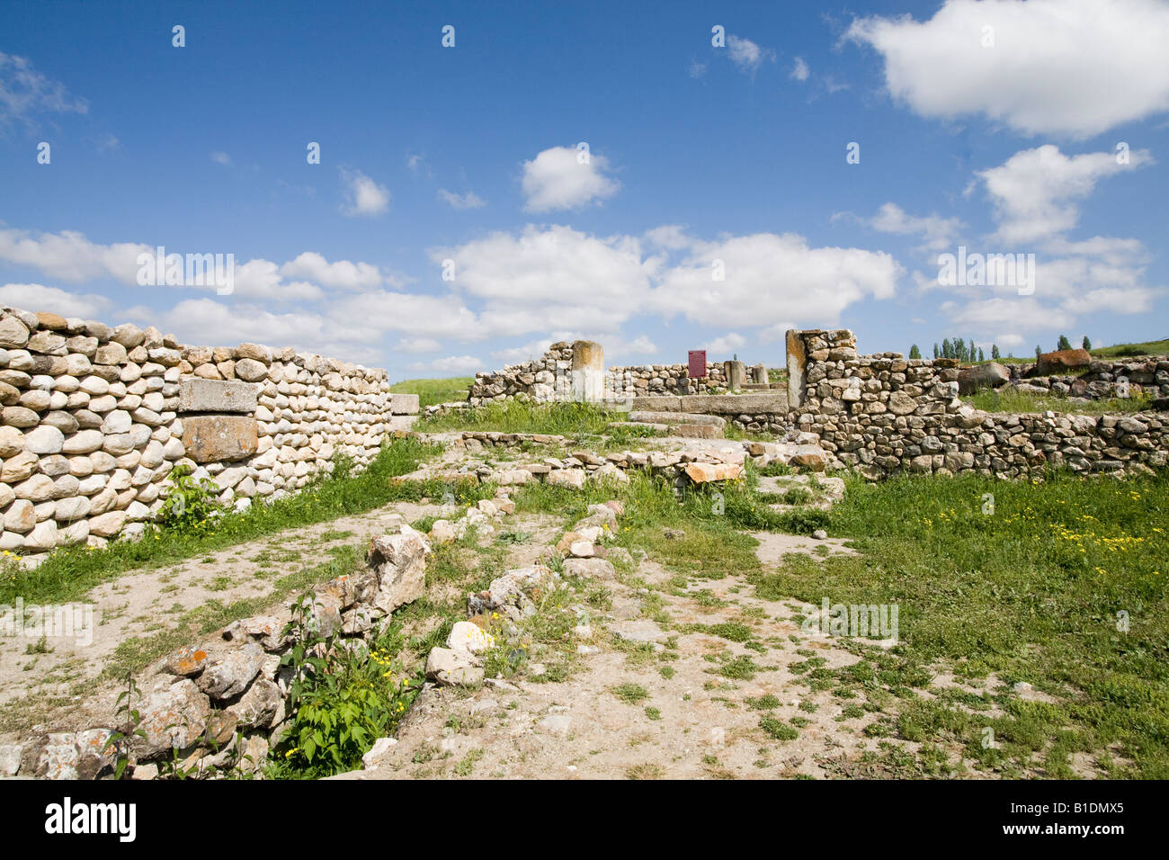 City view of Alacahoyuk, Hittite site in the Hattusas complex Central Anatolia, Turkey Stock Photo