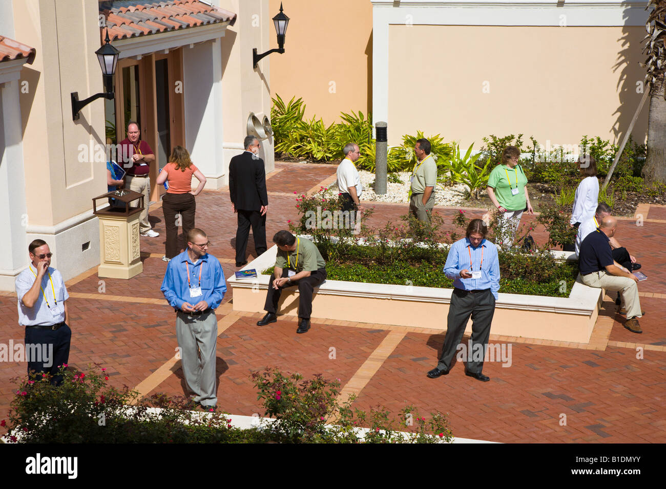 Conference attendees take a break between sessions at Rosen Center