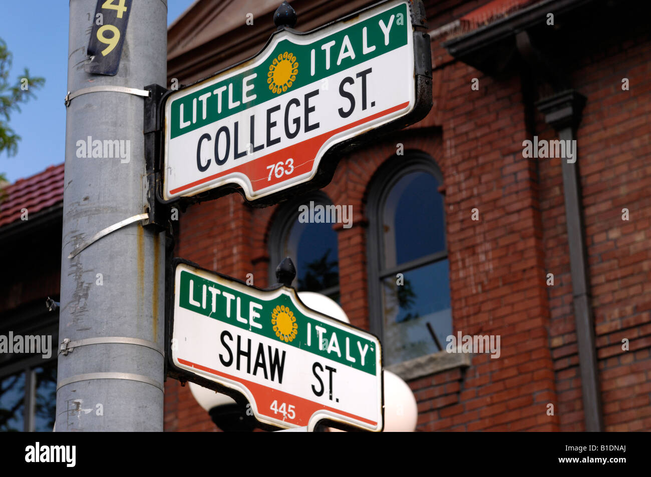 Toronto Little Italy neighbourhood Stock Photo