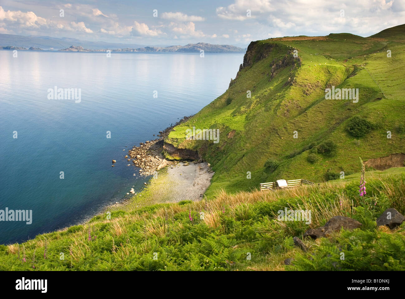 Lealt & Sound of Raasay, Isle of Skye, Scotland. UK Stock Photo