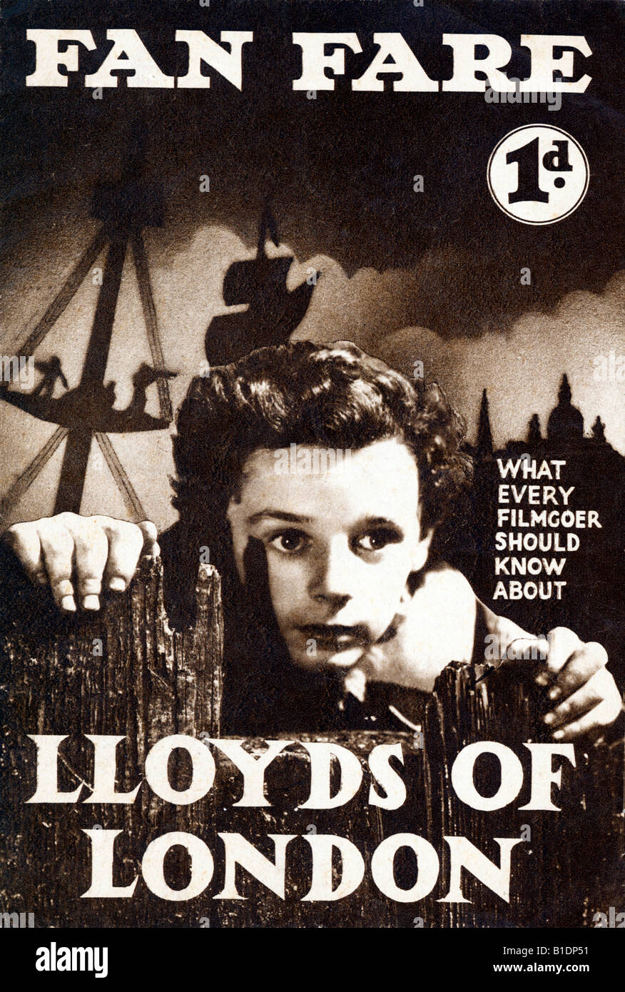 Lloyds of London fan magazine featuring the 1936 movie on the history of the London insurance market Stock Photo