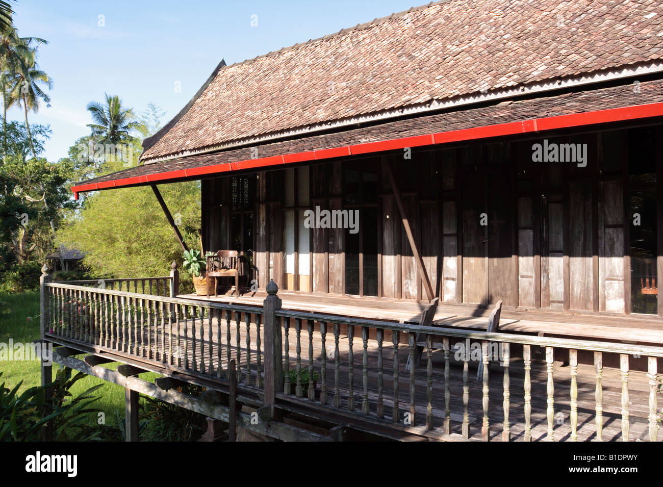 Traditional Malay House In Terengganu Malaysia The Roof Is Made Of