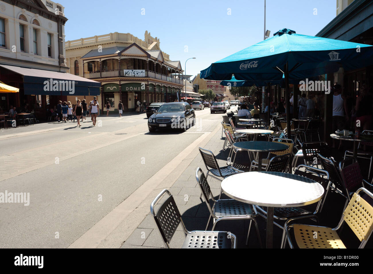 Roadside restaurant in Fremantle, Western Australia Stock Photo