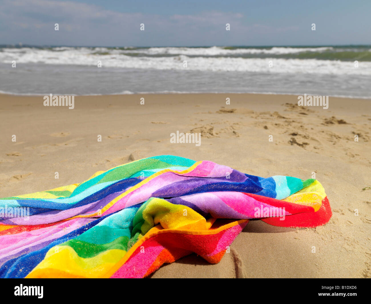 Towel on the Beach Stock Photo Alamy