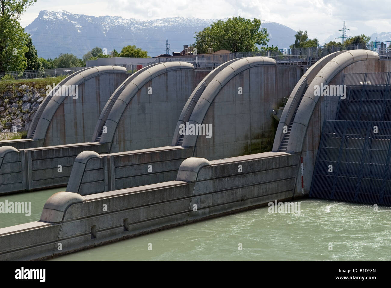Hydroelectric power station, Rott-Freilassing, Salzburg, Austria. Stock Photo