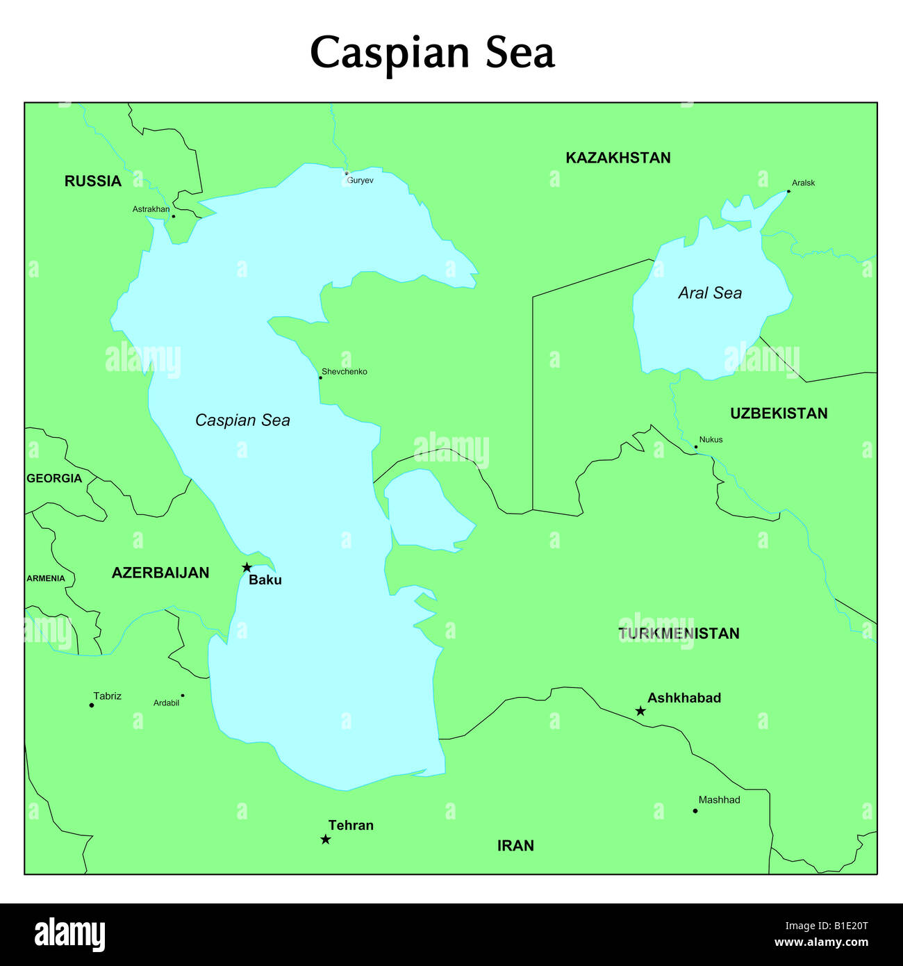 Caspian Sea Map