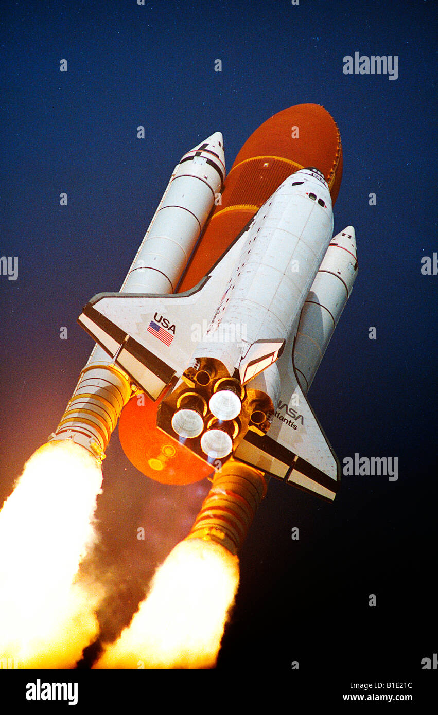 NASA Space Shuttle Atlantis launch Stock Photo