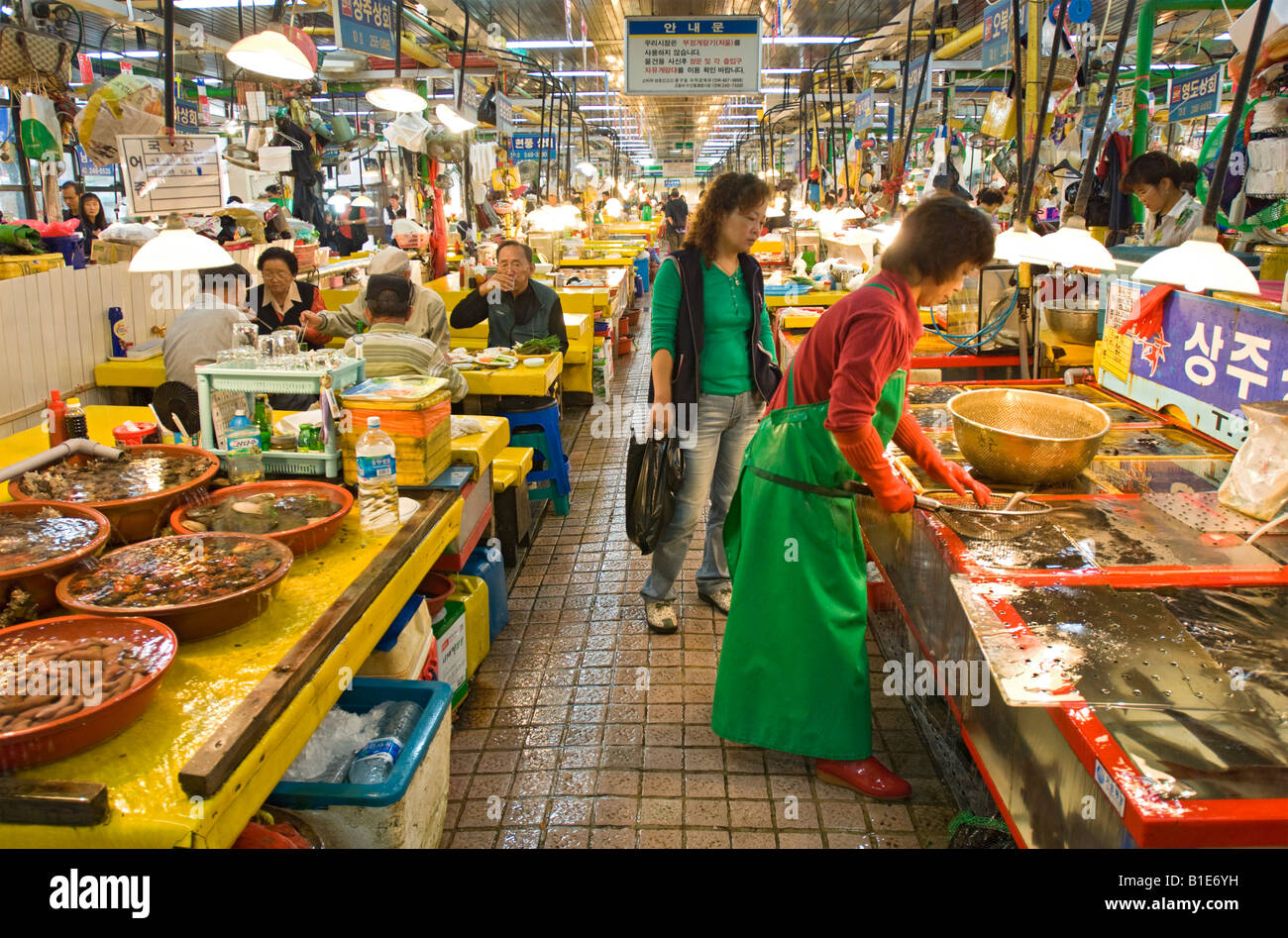 Jagalchi Fish Market Restaurant Area, Nampodong, Busan, South Korea