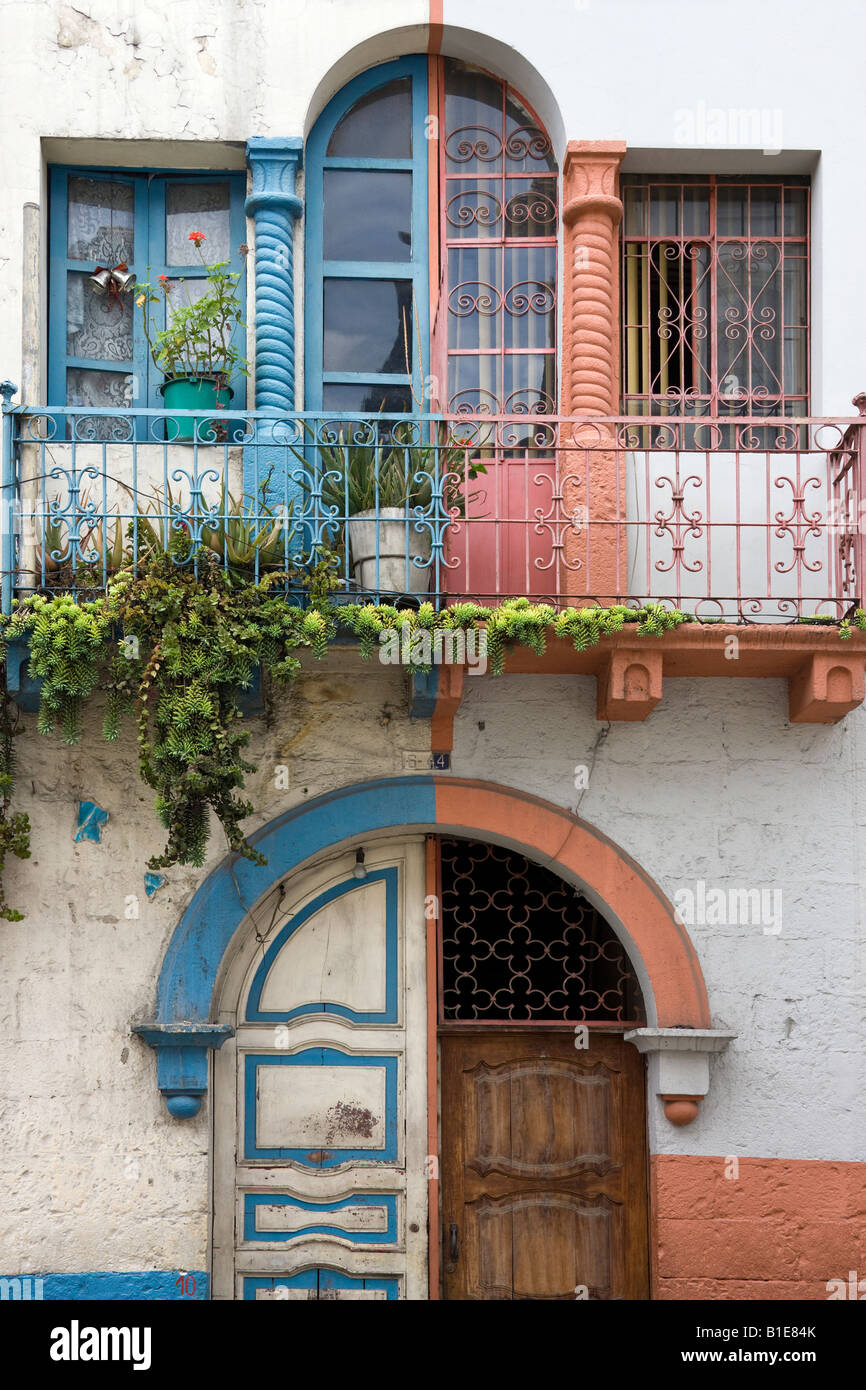 Old balcony on a house in Cuenca in Southern Ecuador Stock Photo - Alamy