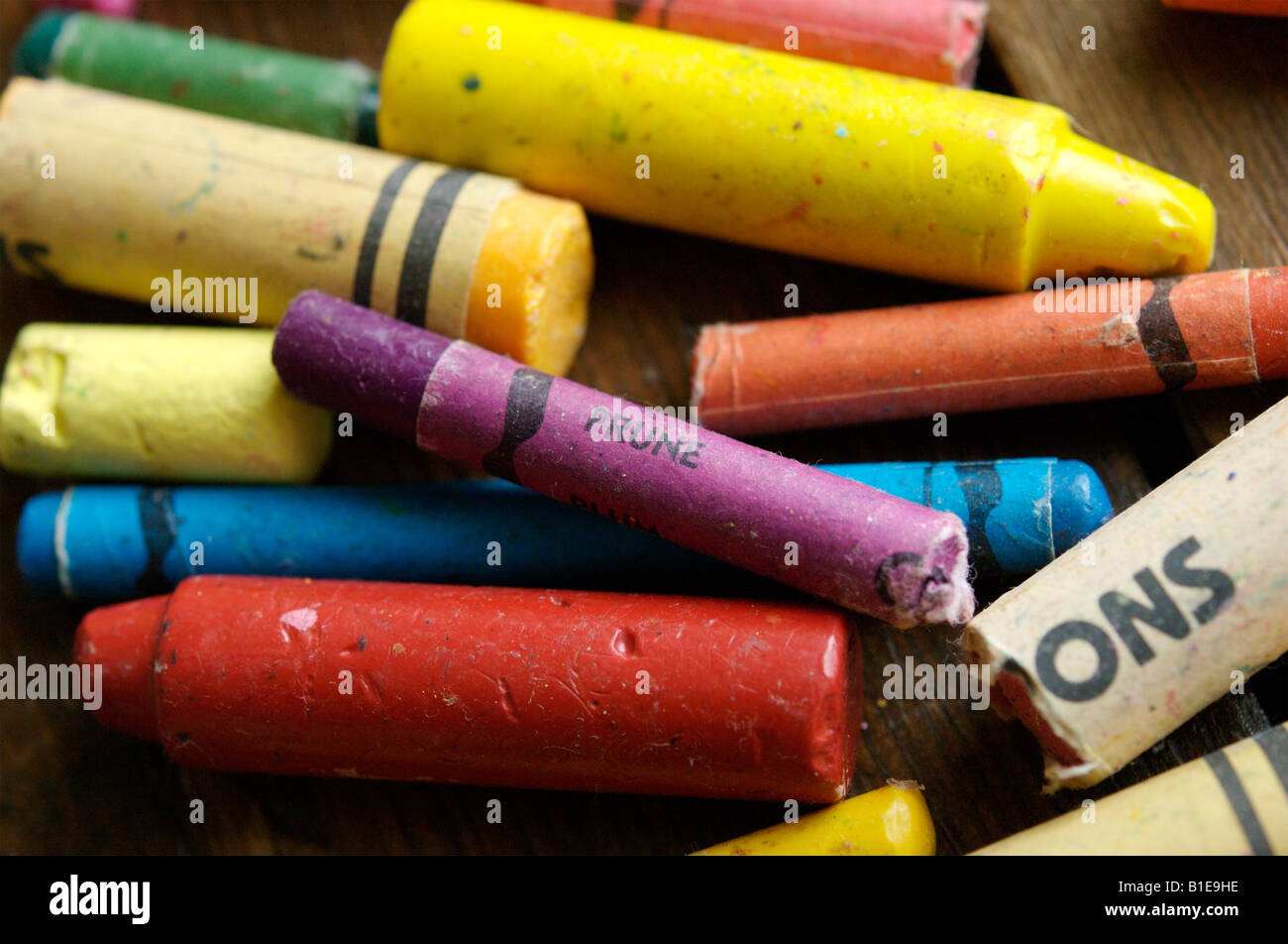 Coloured crayons Stock Photo