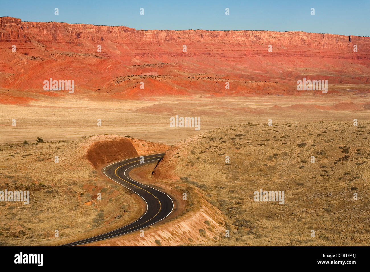 Highway 89A winding up to Kaibab Plateau w/Vermillion Cliffs national
