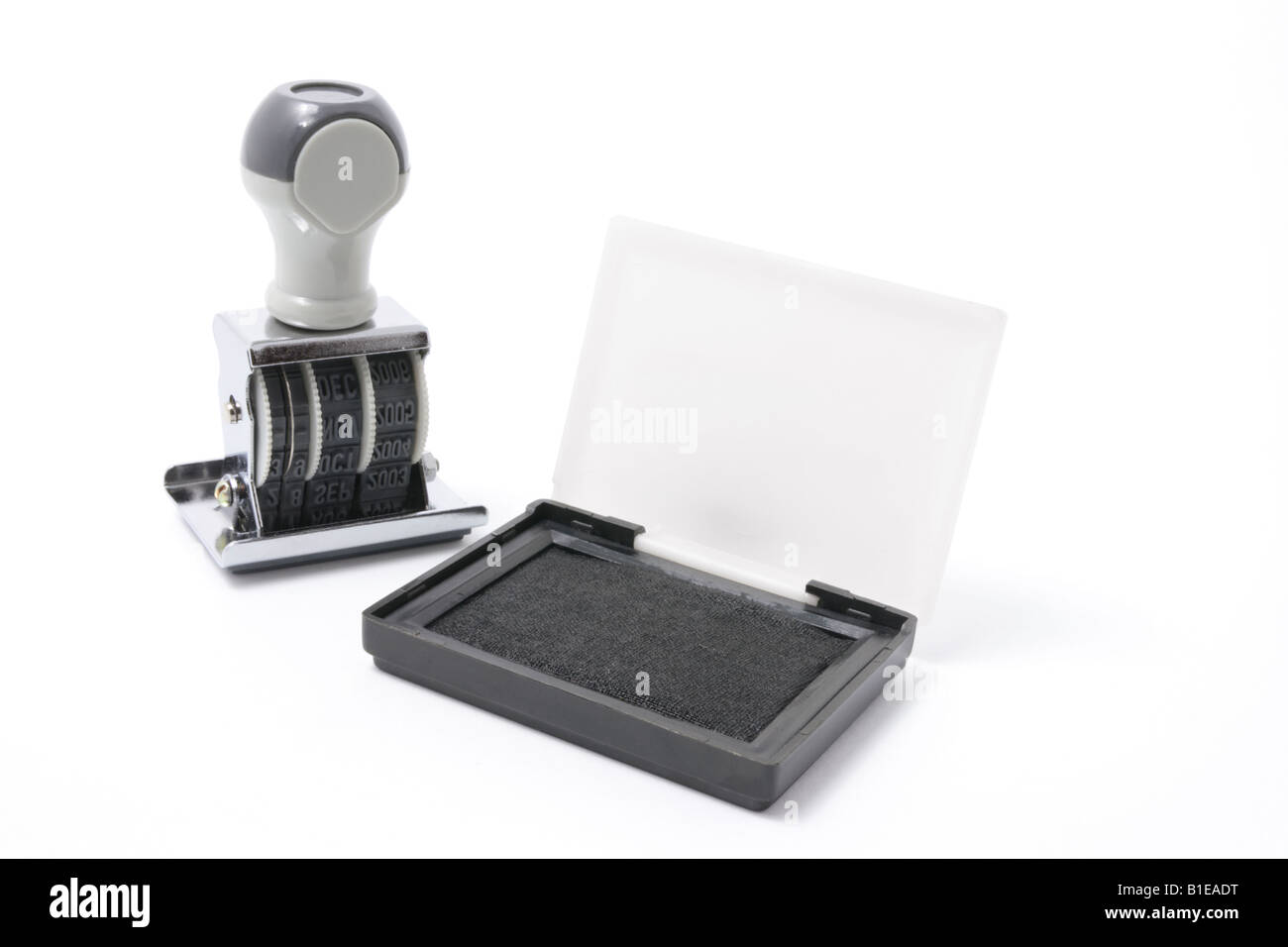 Rubber Stamp and Ink Pad Stock Photo Alamy