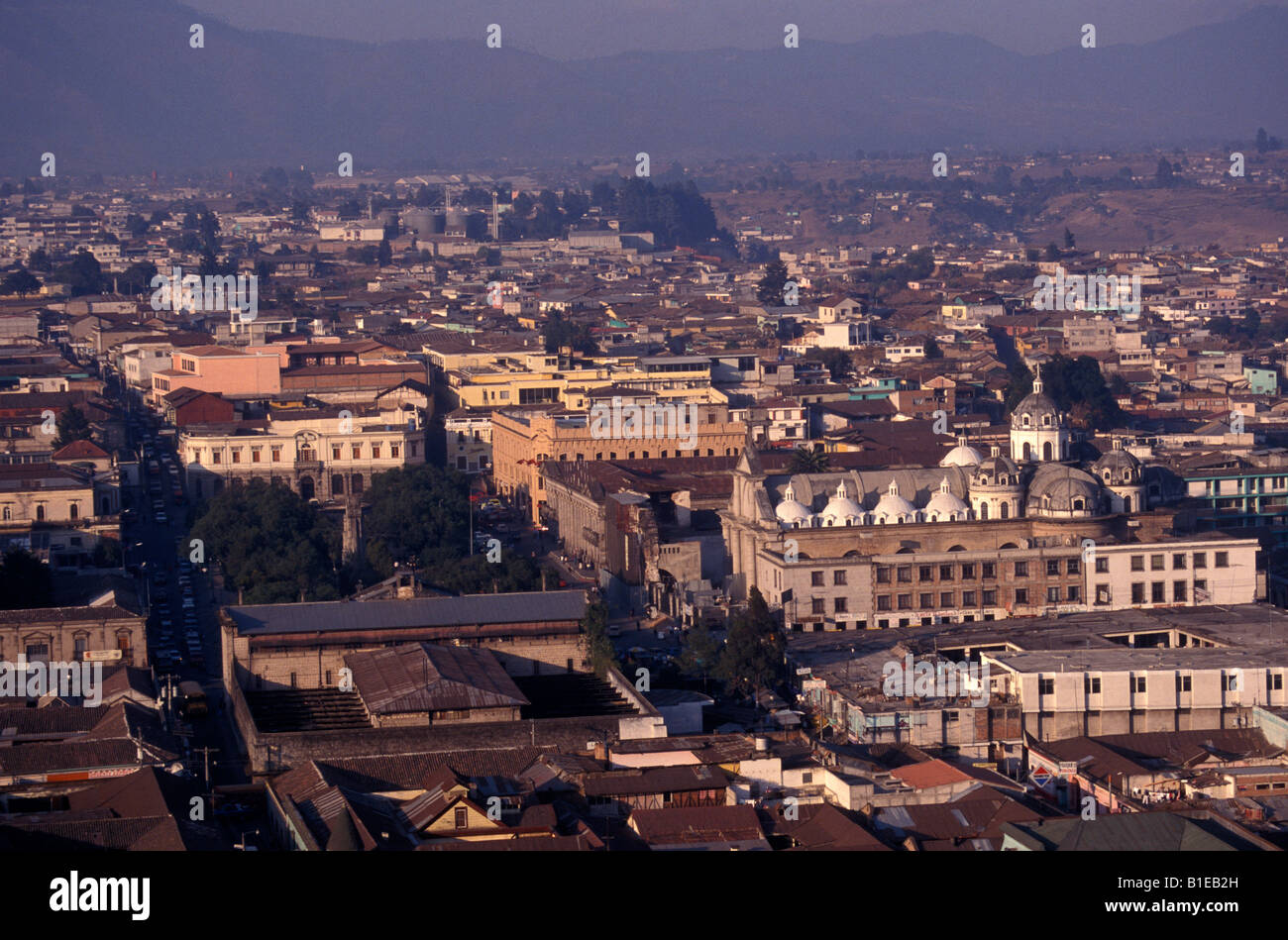 Aerial view of the city of Quetzaltenango, Guatemala Stock Photo
