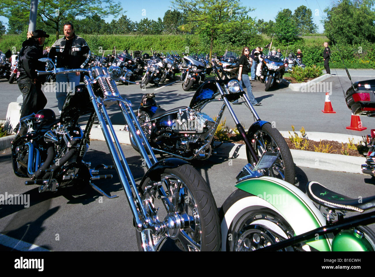 Canada's Motorcycle Ride for Dad to fight Prostate Cancer held in Vancouver British Columbia Canada - May 31, 2008 Stock Photo