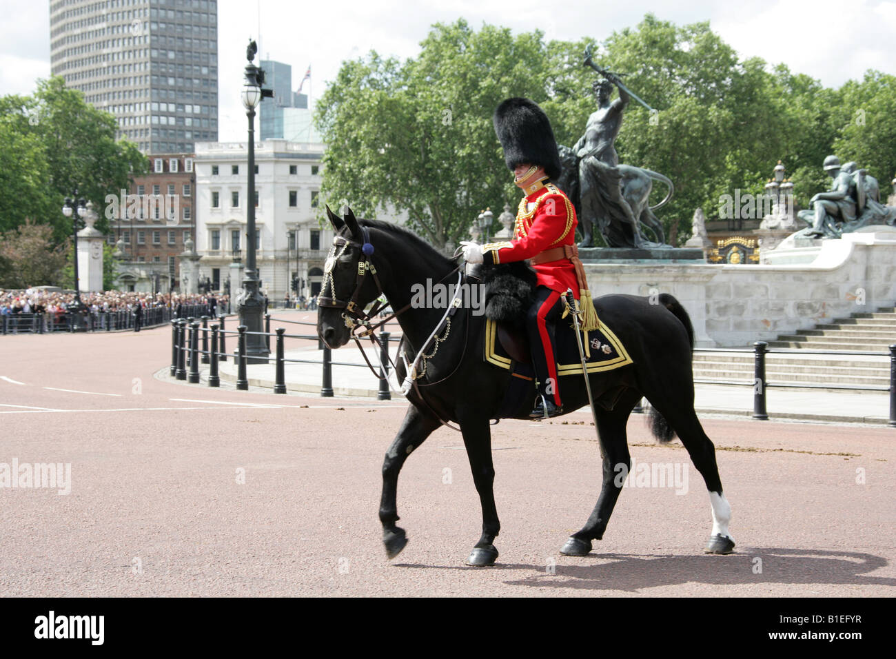 Mounted Officer of the Coldstream Guards, Trooping the Colour, Outside