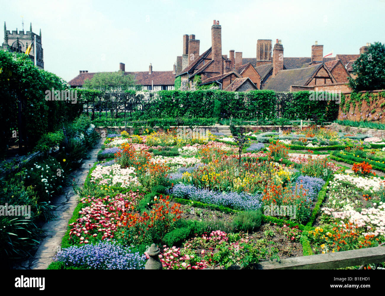 New Place Elizabethan Knot Garden Church Stratford upon Avon