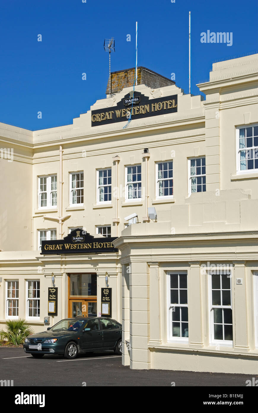 the great western hotel in newquay,cornwall,england Stock Photo