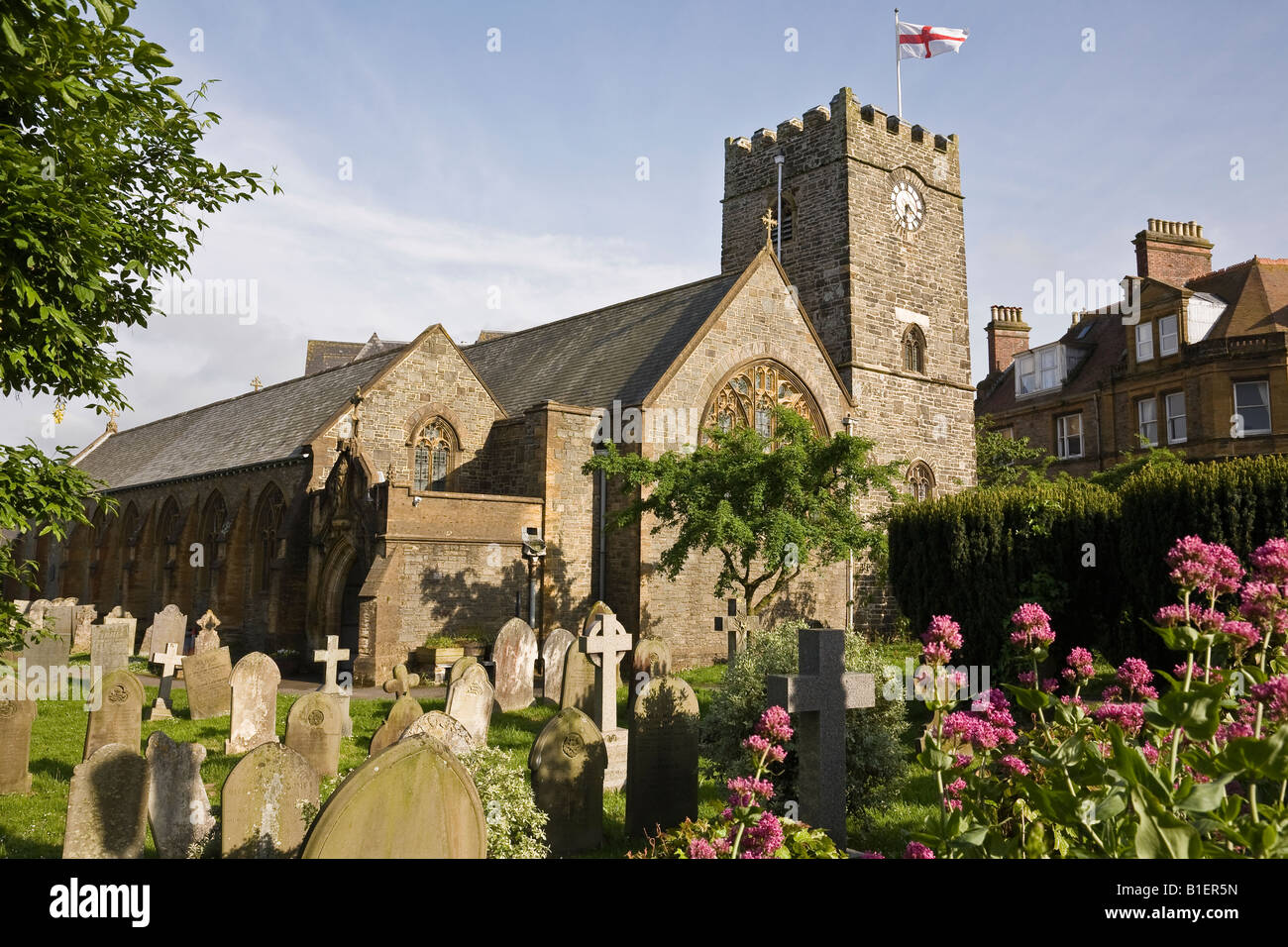 Parish church of St Mary the Virgin, Lynton, Exmoor National Park, Devon, England, UK Stock Photo