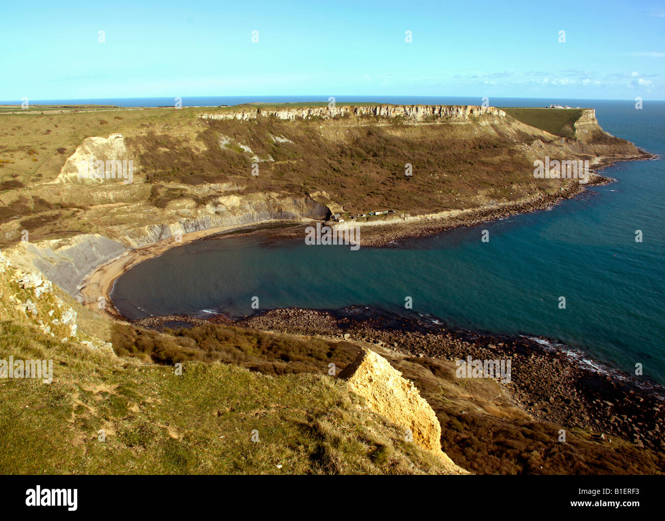 Chapmans pool from houns-tout cliff Stock Photo