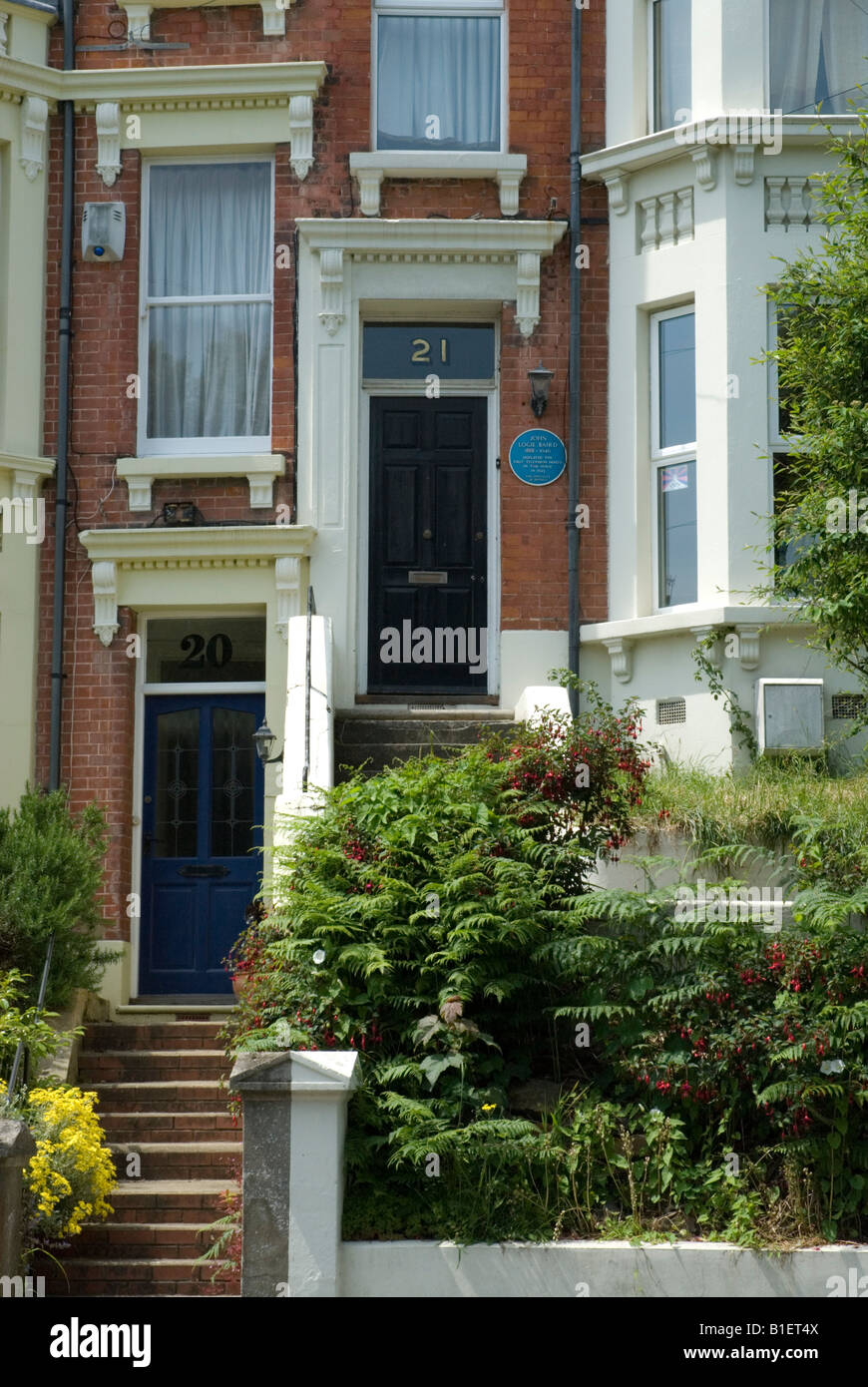 Blue plaque for John Logie Baird who demonstrated the first television
