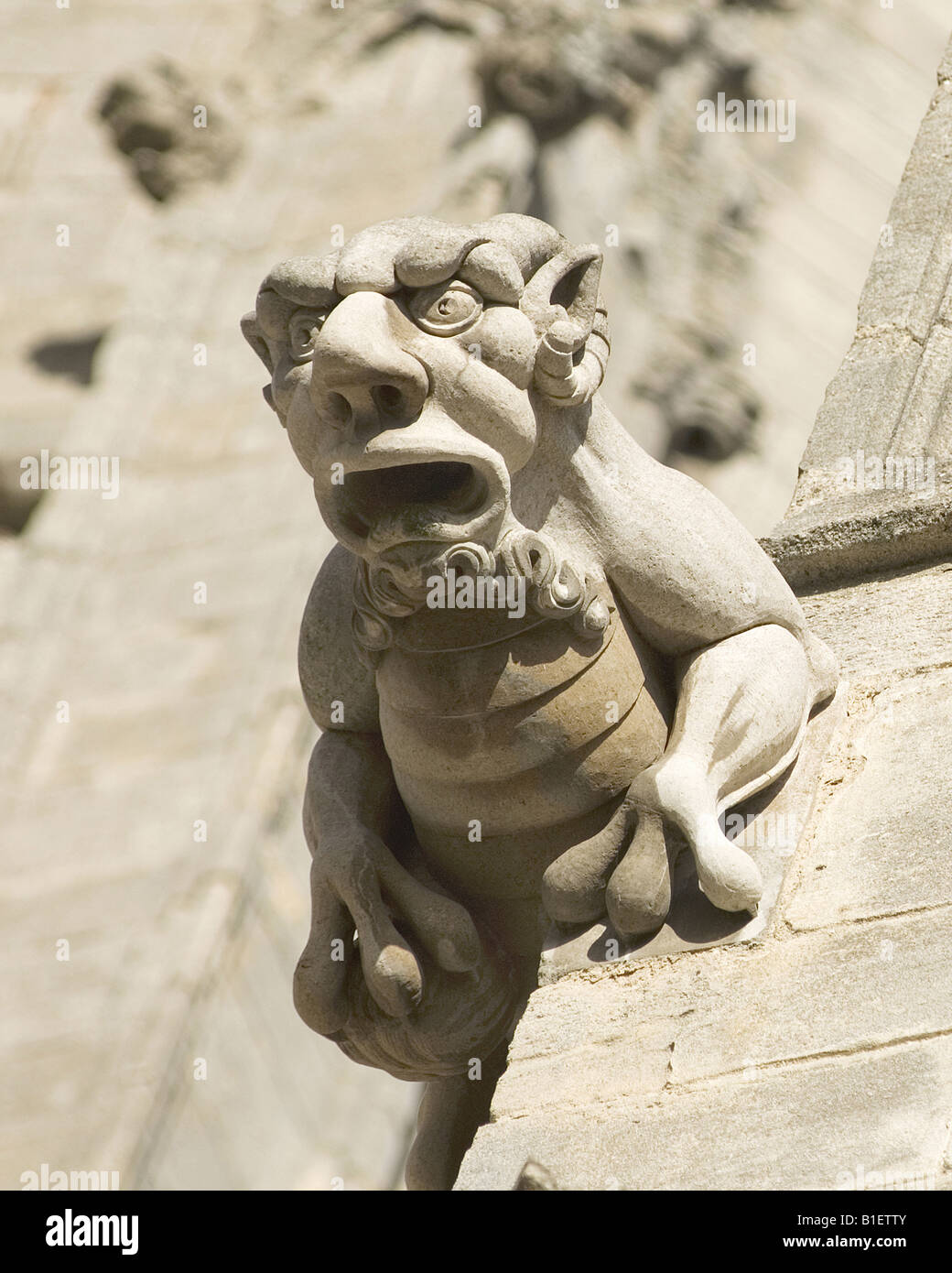 a gargoyle on the side of ely cathedral Stock Photo