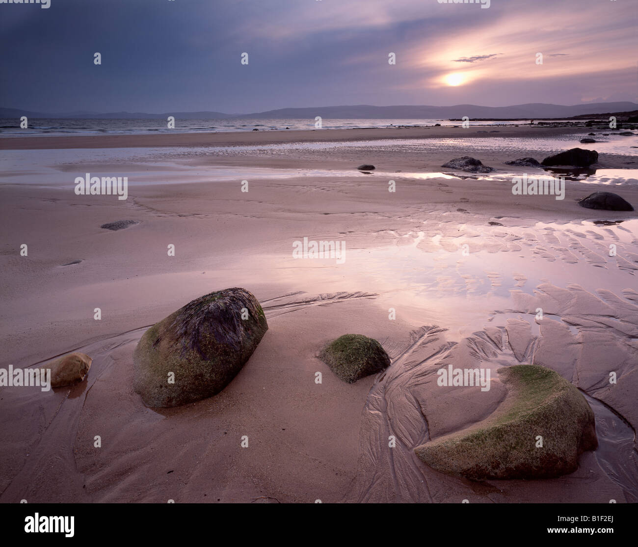 Evening light at Blackwaterfoot, Isle of Arran. scotland. Stock Photo