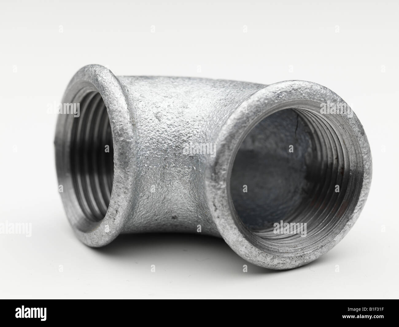 pipe tube metal iron steel thread corner to screw Stock Photo Alamy