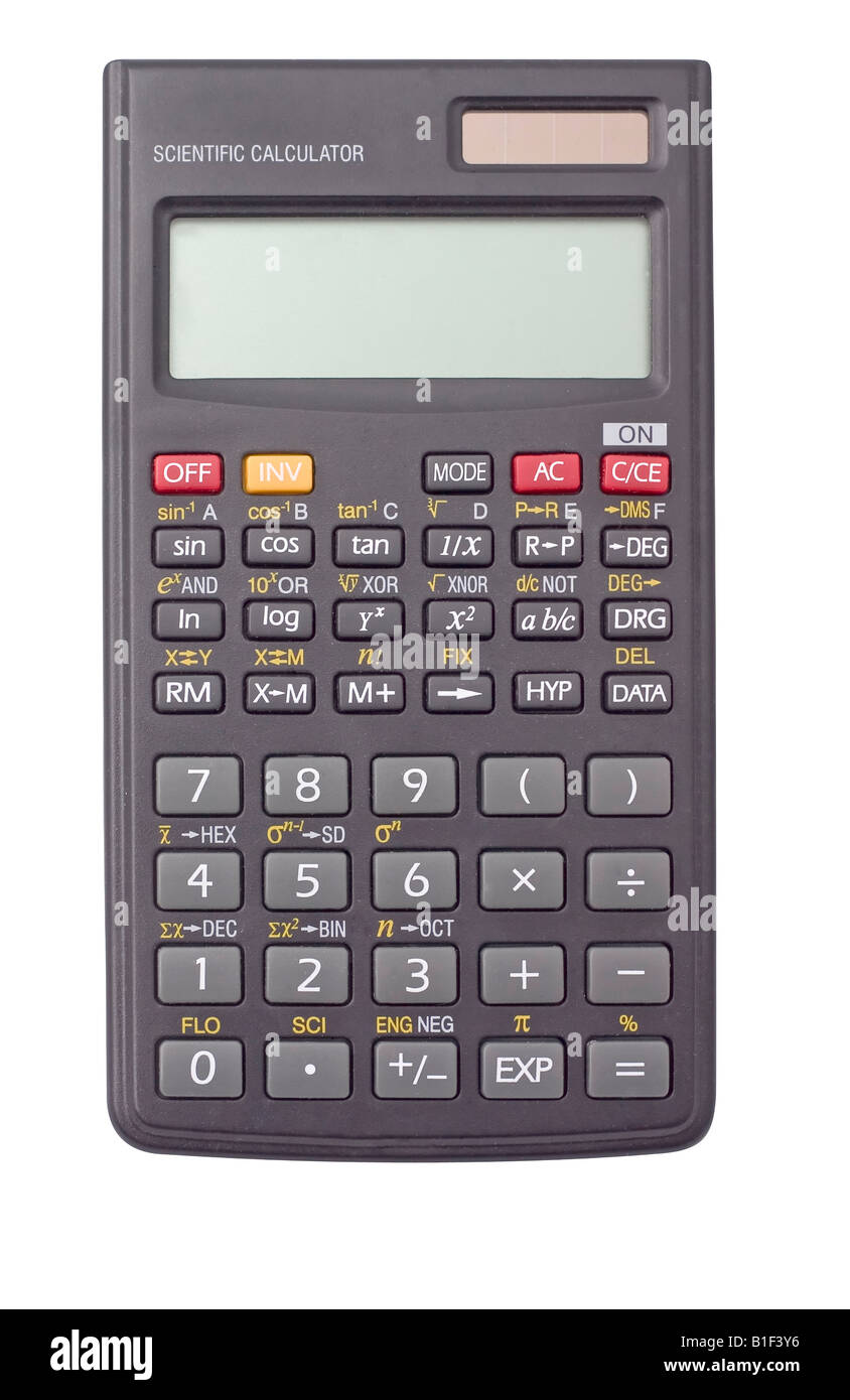 Clavier De Calculatrice Scientifique Programmable Photo stock