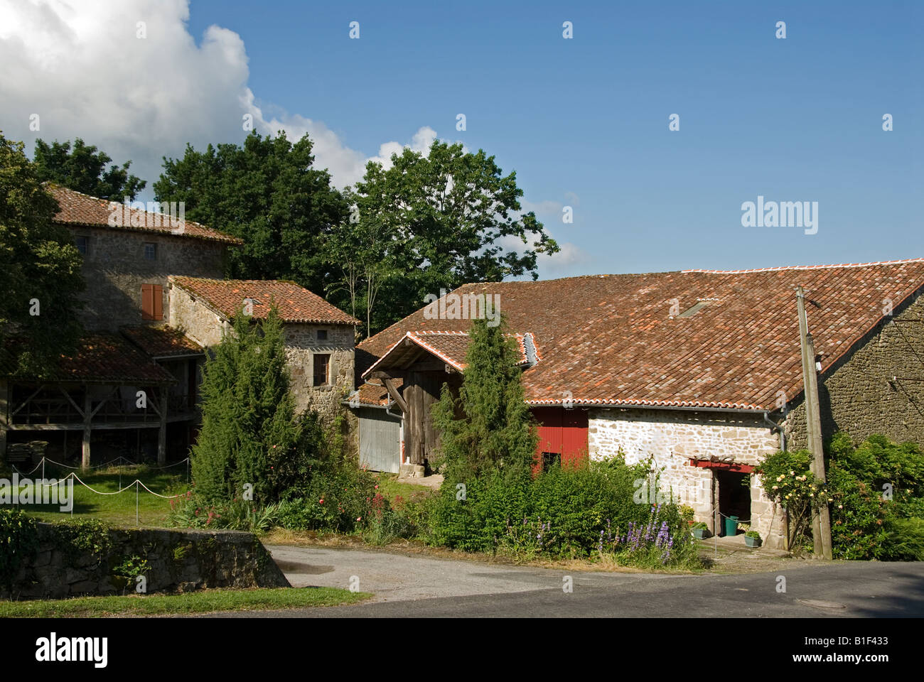 Stock photo of a house in the village of Montrol Senard Stock Photo