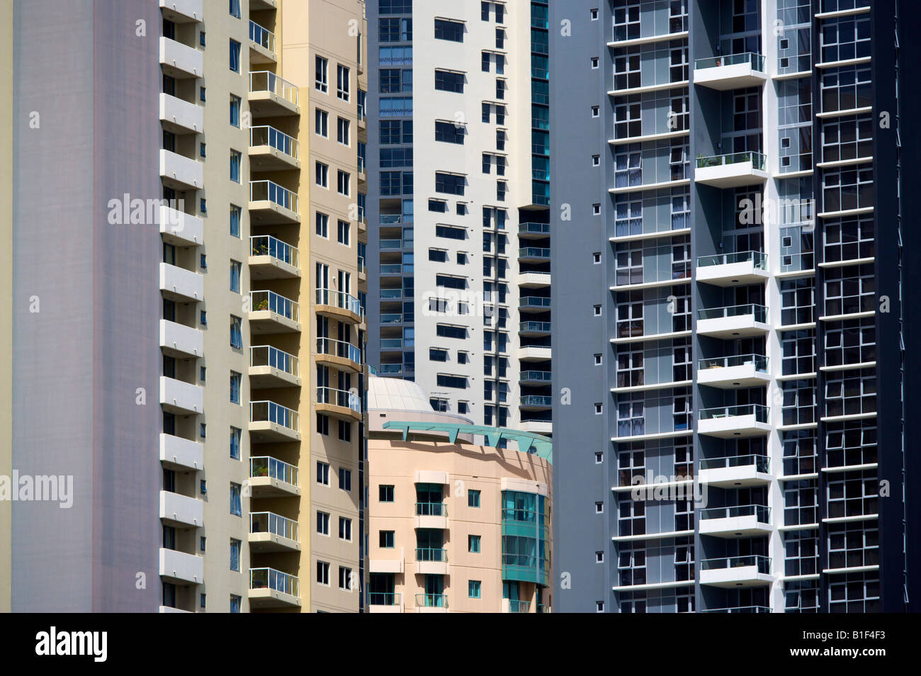 Apartment buildings in the centre of Brisbane Queensland Australia