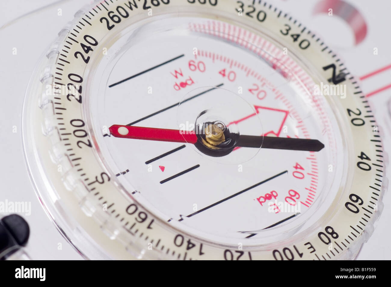 macro of a modern compass Stock Photo