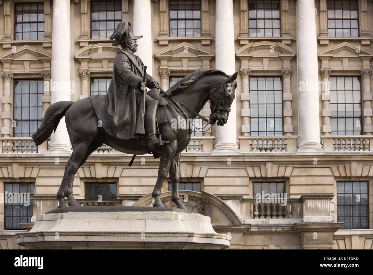 Prince George Duke of Cambridge statue on Whitehall London Stock Photo