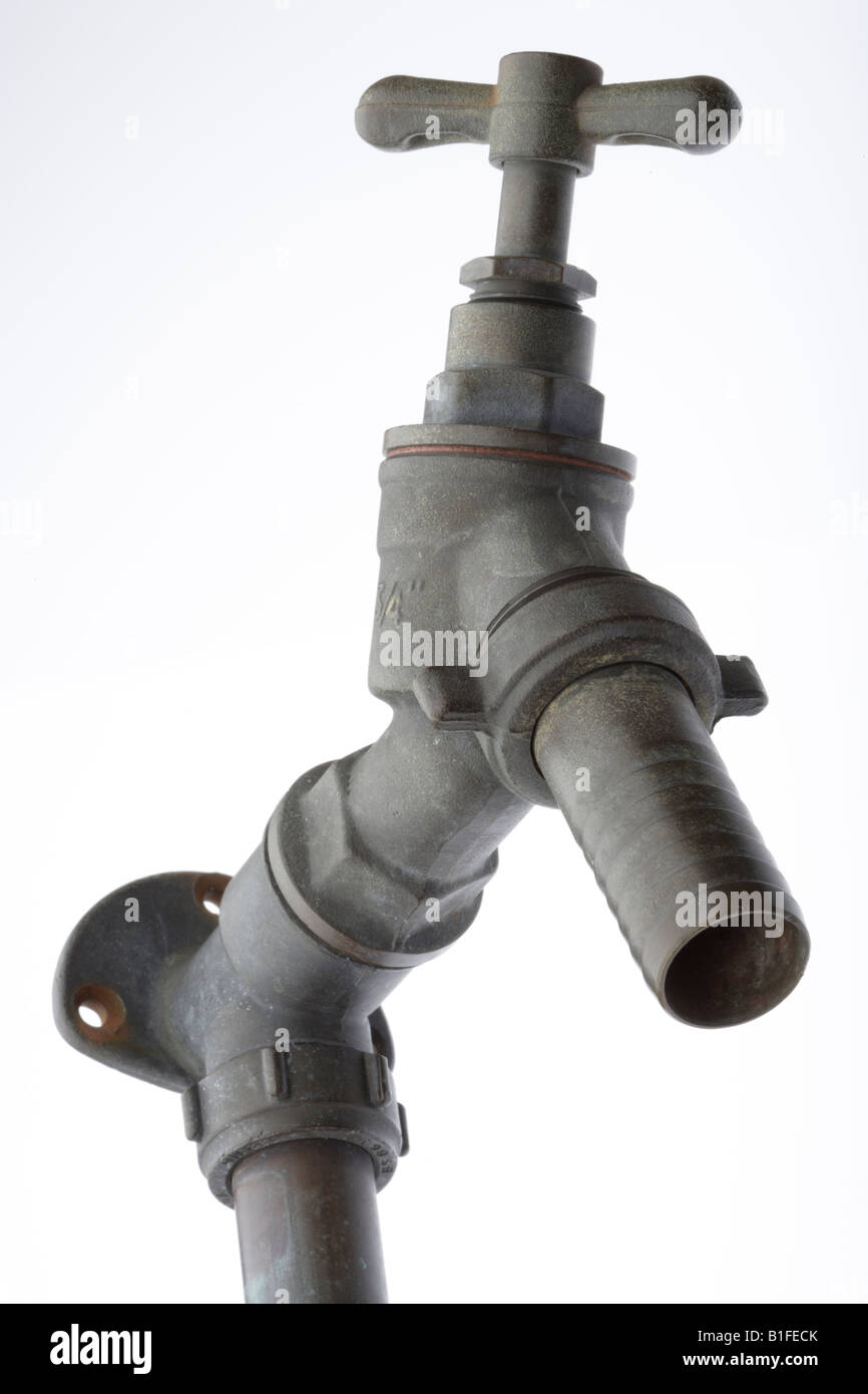 Outdoor garden water tap Stock Photo - Alamy