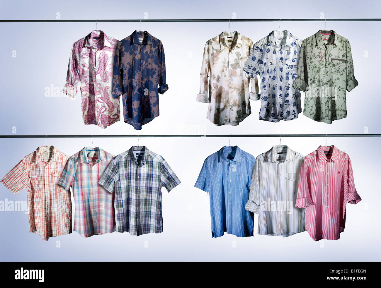 Rail of mens shirts hi-res stock photography and images - Alamy