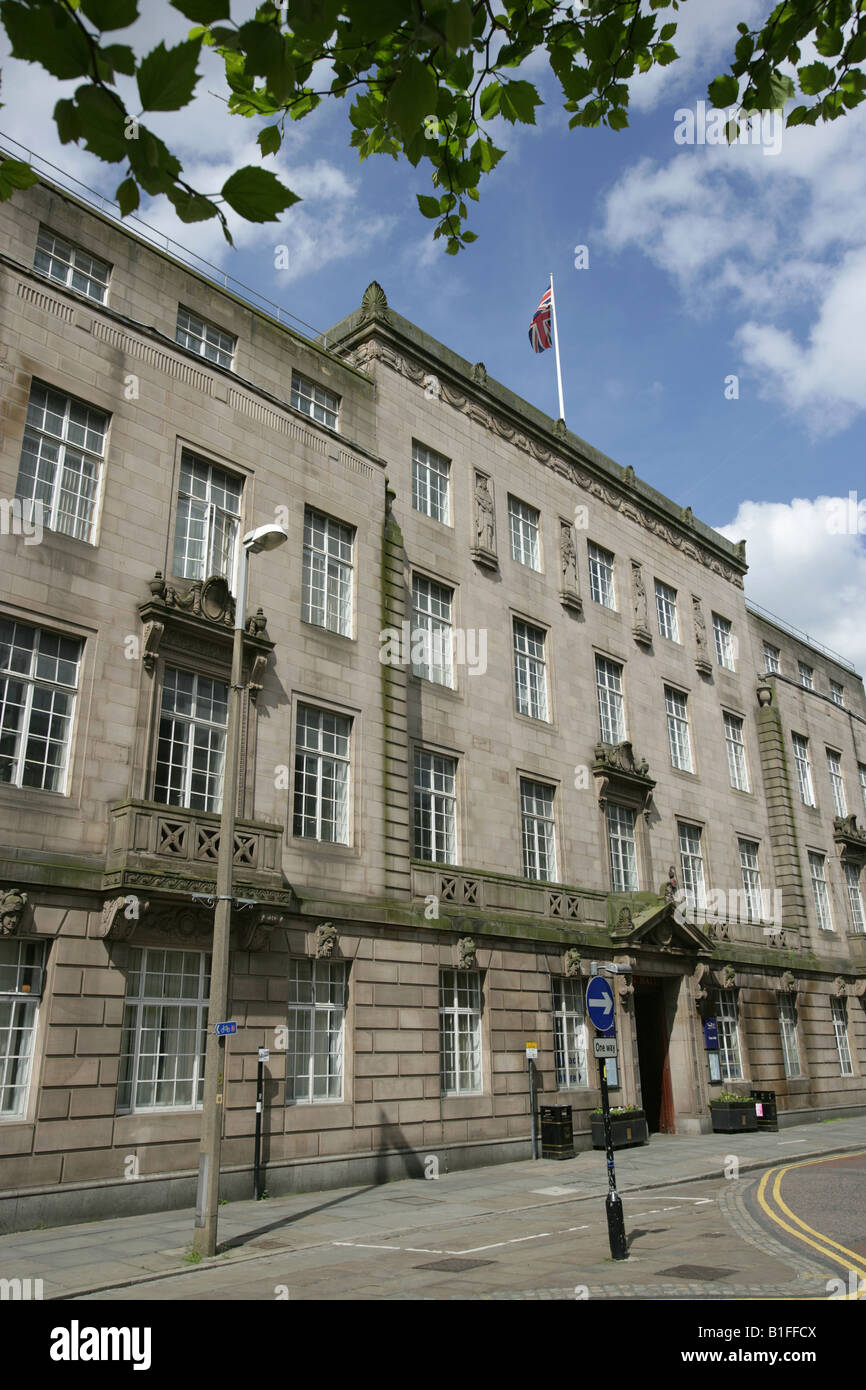 City of Preston, England. Main entrance to Preston Town Hall and City