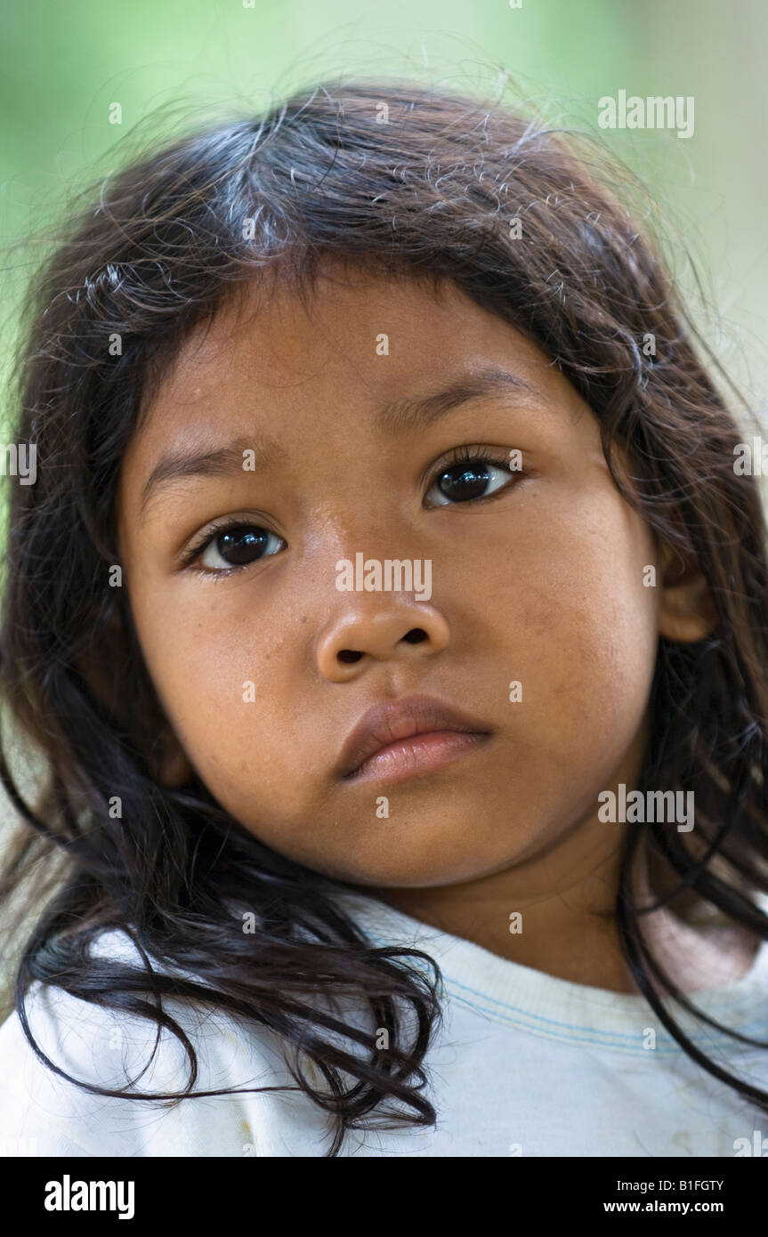 Young Orang Asli Girl, Lake Chini, Malaysia Stock Photo - Alamy